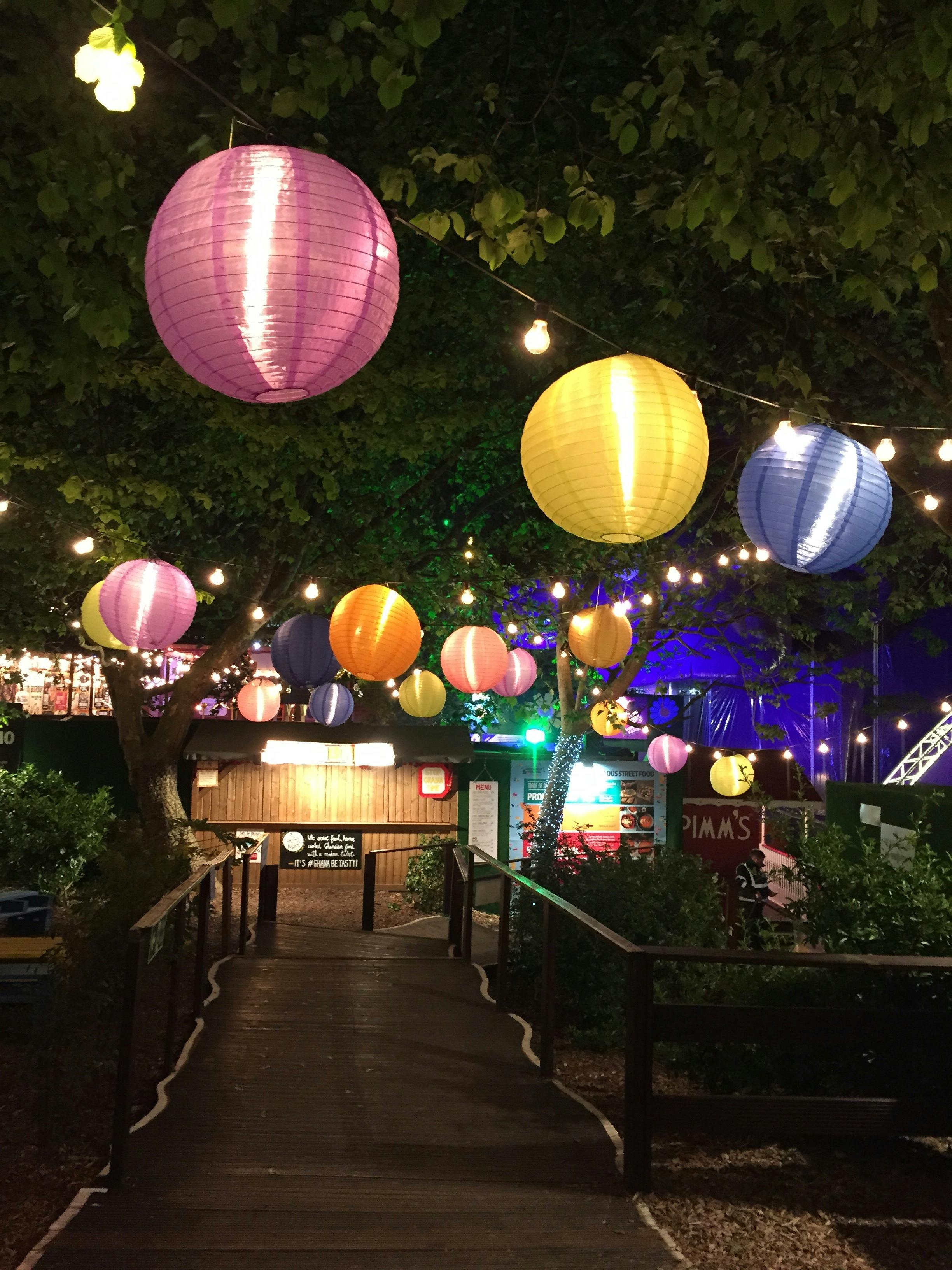 Event lighting and DJ setup